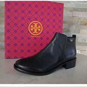 Tory Burch black leather ankle boots